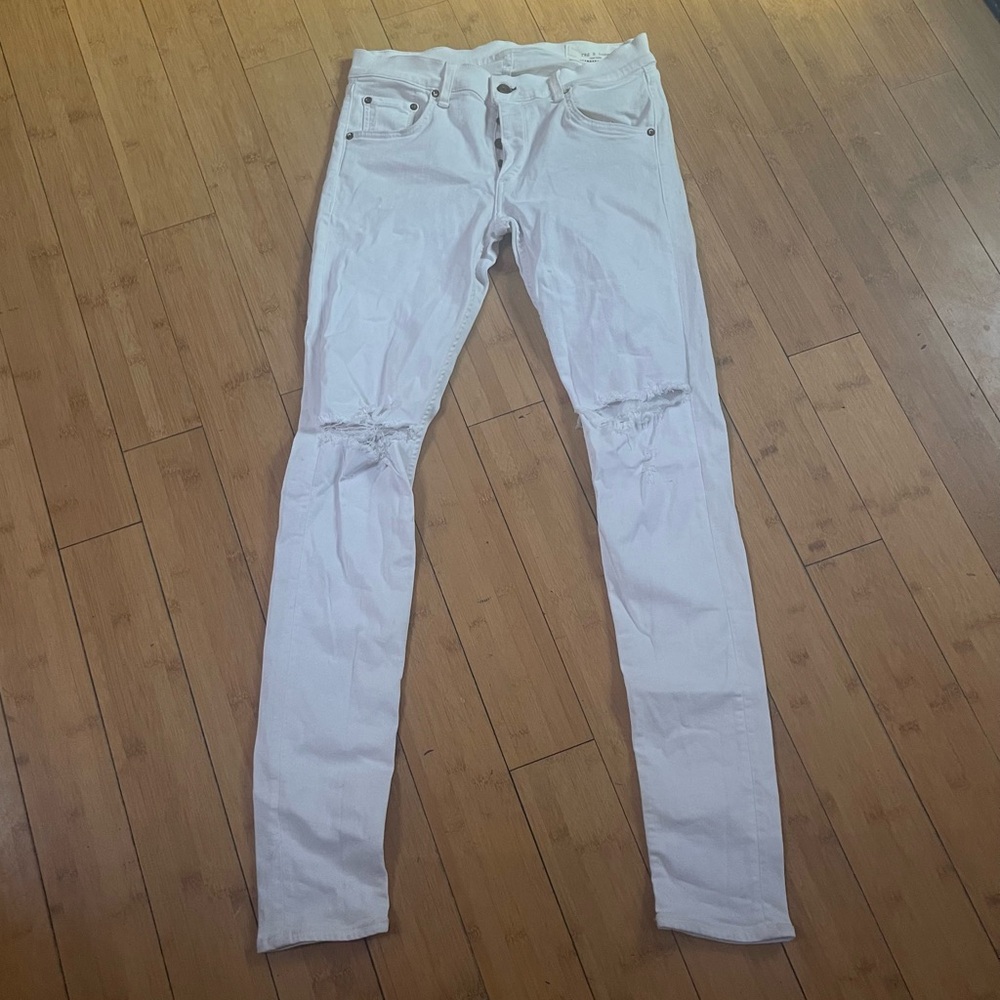 Rag & Bone Fit 1 32 Men’s White Denim Jean
